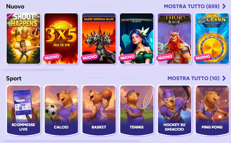 Spinbara Casino Giochi