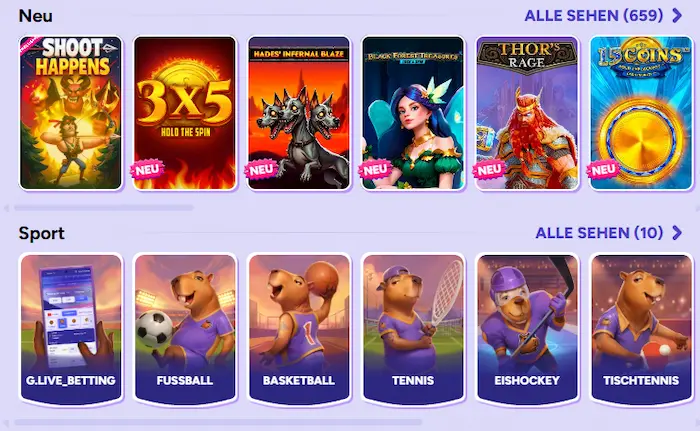 Spinbara Casino spiele
