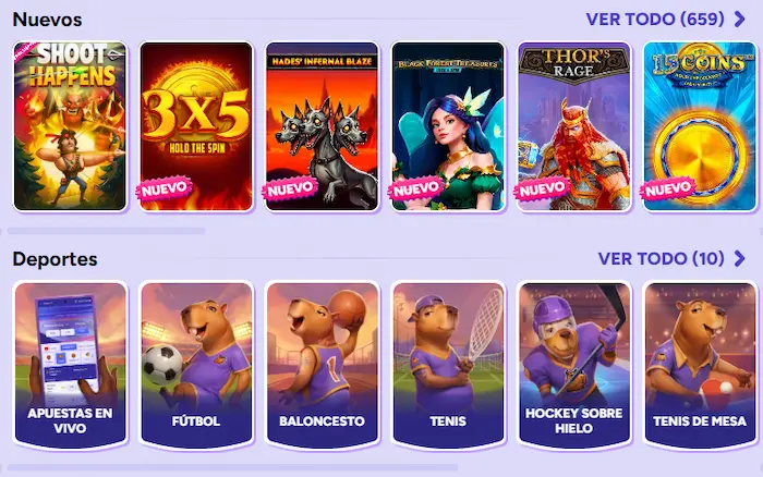 Spinbara Casino Juegos